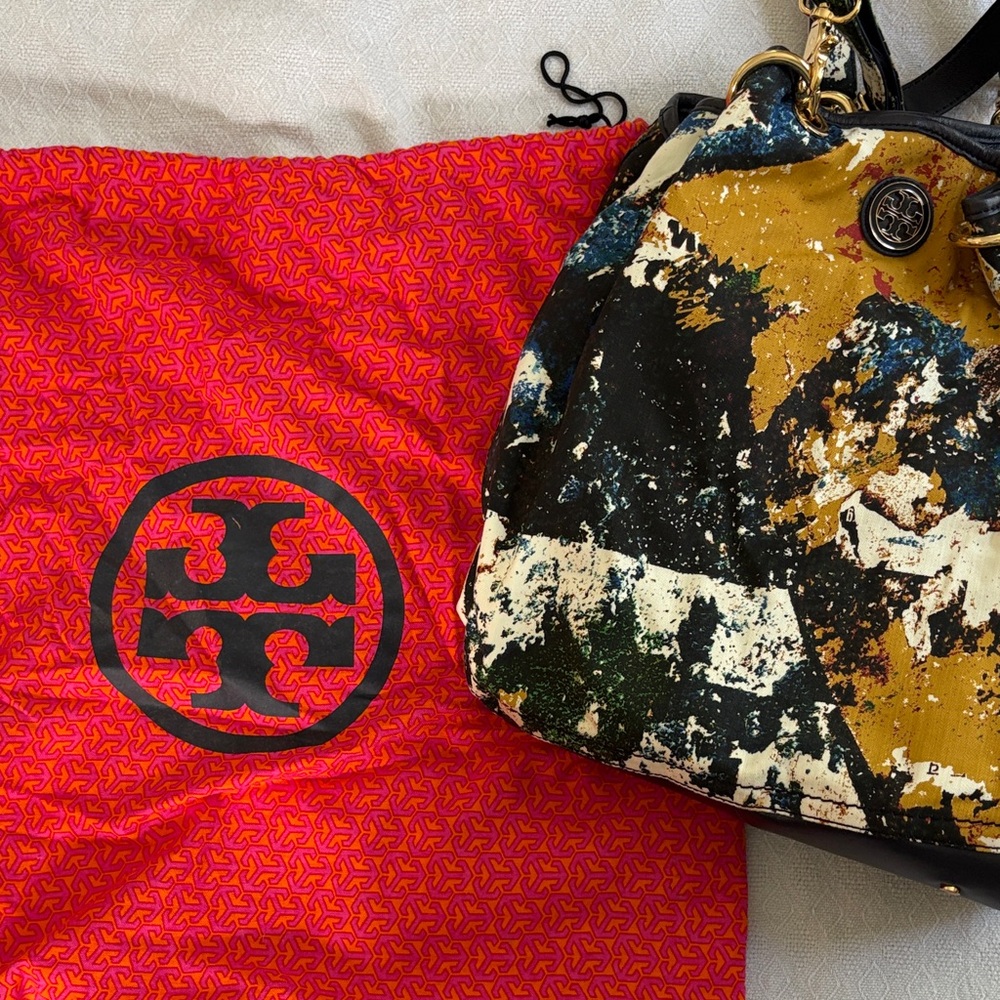 Tory Burch Designer-Inspired Multi‑Color Paint-Splatter Shoulder Bag - Picture 12 of 12